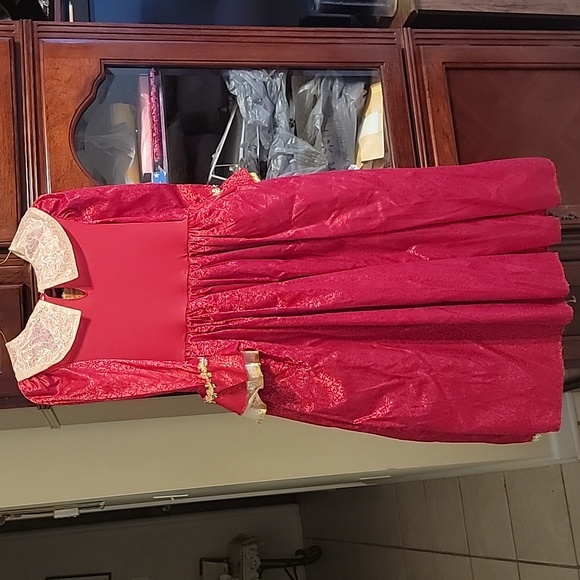 Deluxe Belle Dress Disney Direct Holiday Gown Dress size M (7/8) with a coat - Picture 11 of 17